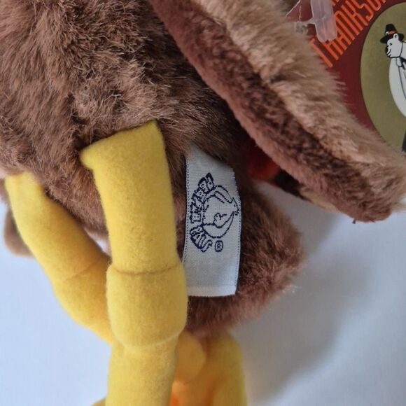 People Pals Vintage Stuffed Plush Thanksgiving Girl Toy Turkey 10 IN - Picture 6 of 7